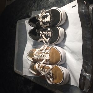 Van sneakers buy one for 20 get one free the brown 4.5 /the black one 3.0